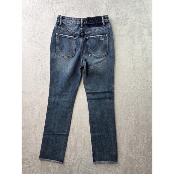 Flying Monkey Ultra High Rise Straight Jeans – Distressed Medium Wash – Size 24 - Picture 2 of 7